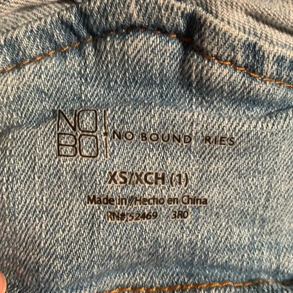 No Boundaries womens denim overalls sz XS casual fall comfy 90s streetwear - Picture 9 of 9